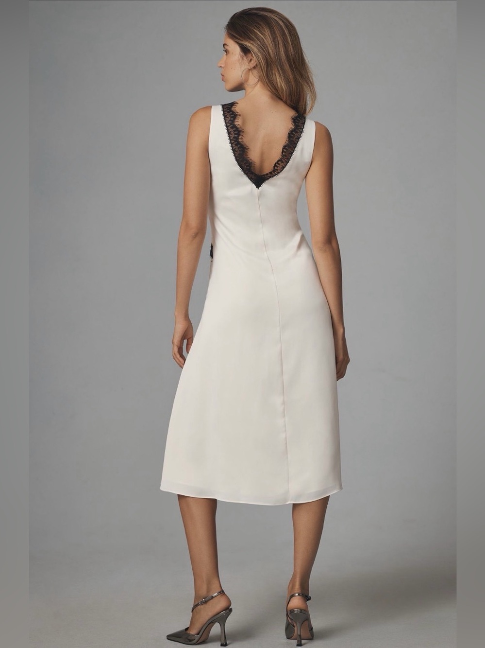 NWT Anthropologie Lace Trim V Neck Slip Dress Size XL - Picture 2 of 8